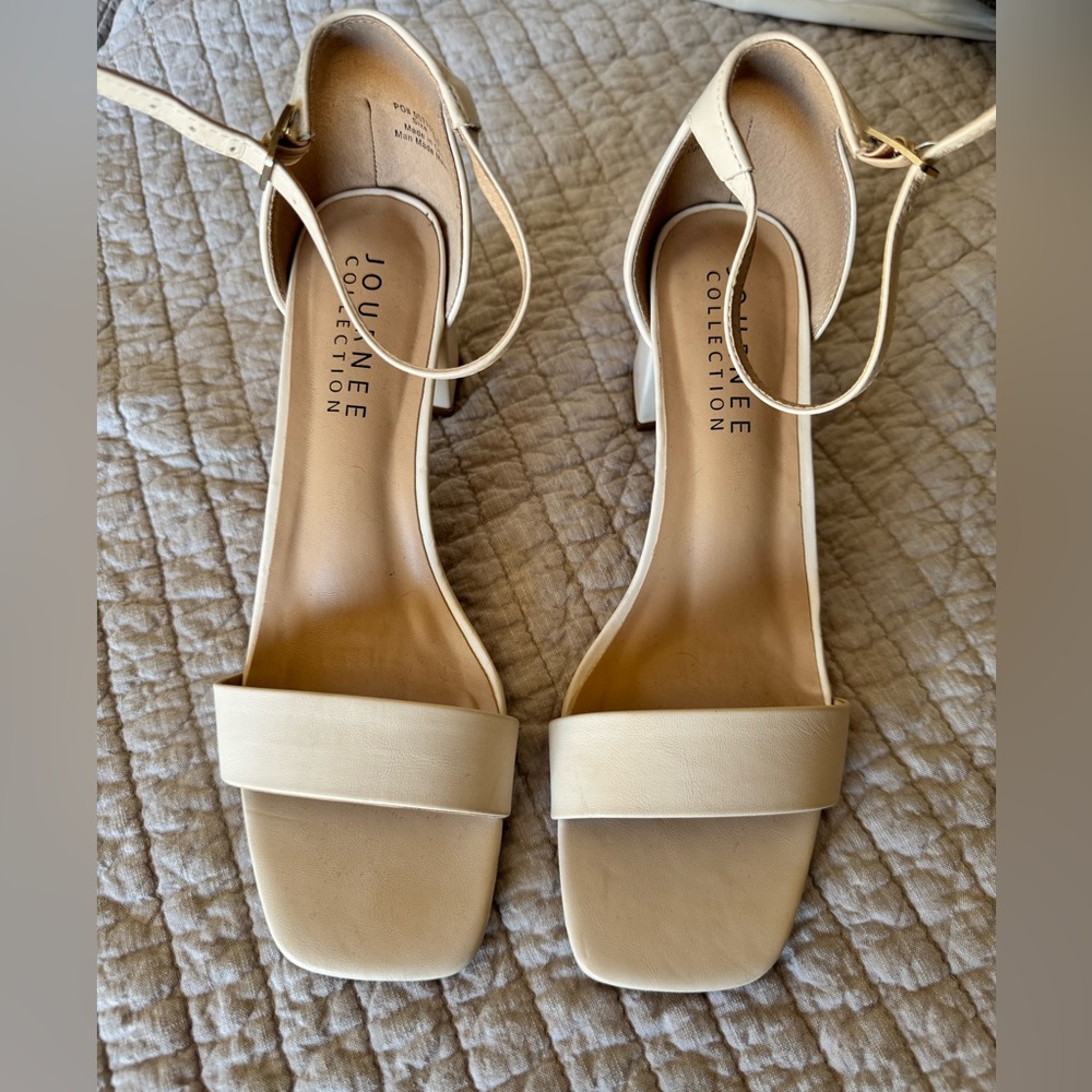 Ivory Bridal Block Heel